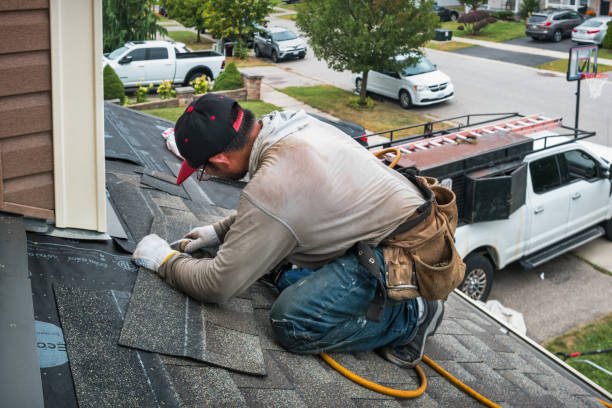 Professional Flat Roof Repair technician working in Minotola, NJ